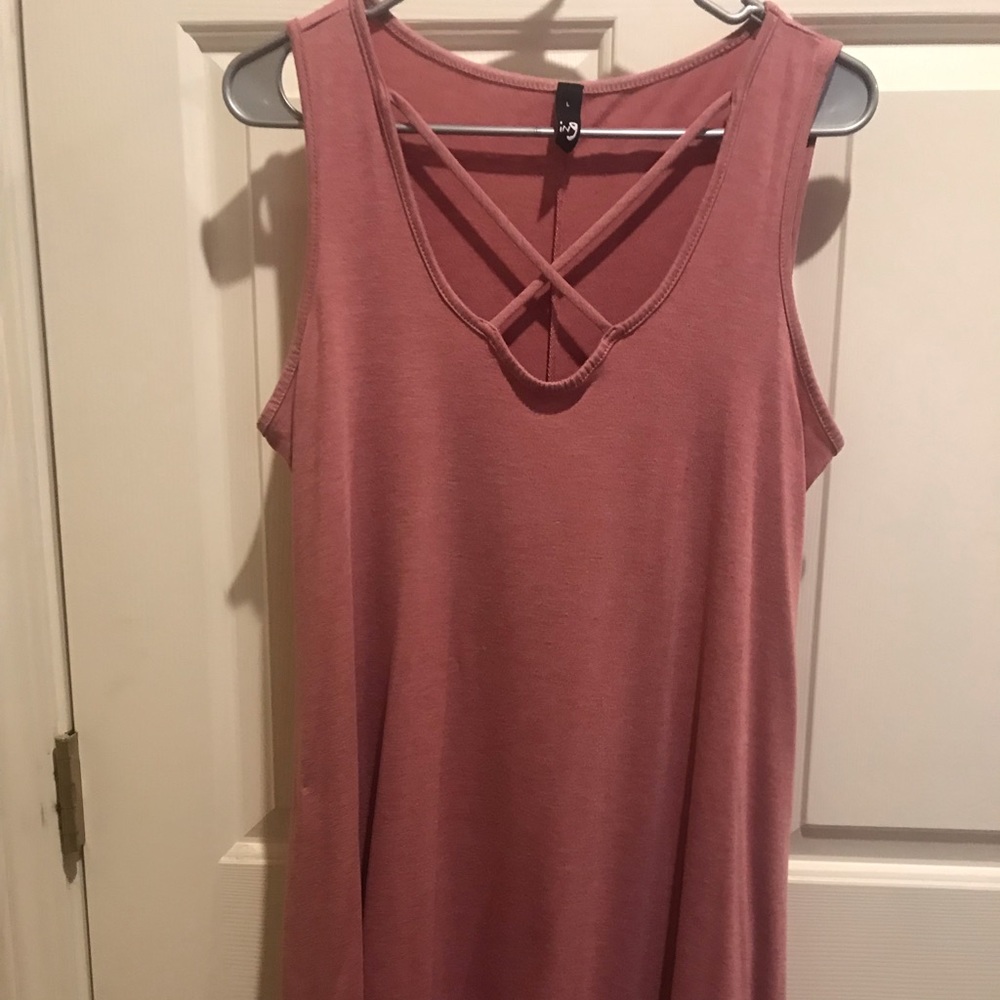 Blush Color Criss Cross Front Dress